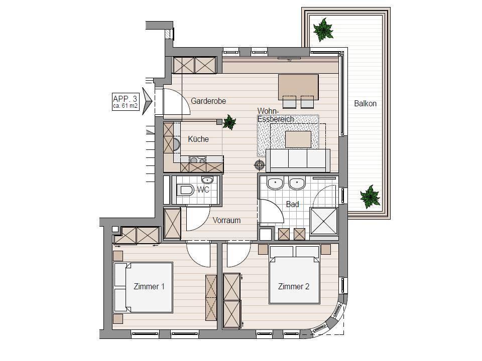Steinberghaus Apartments Leogang Rom bilde