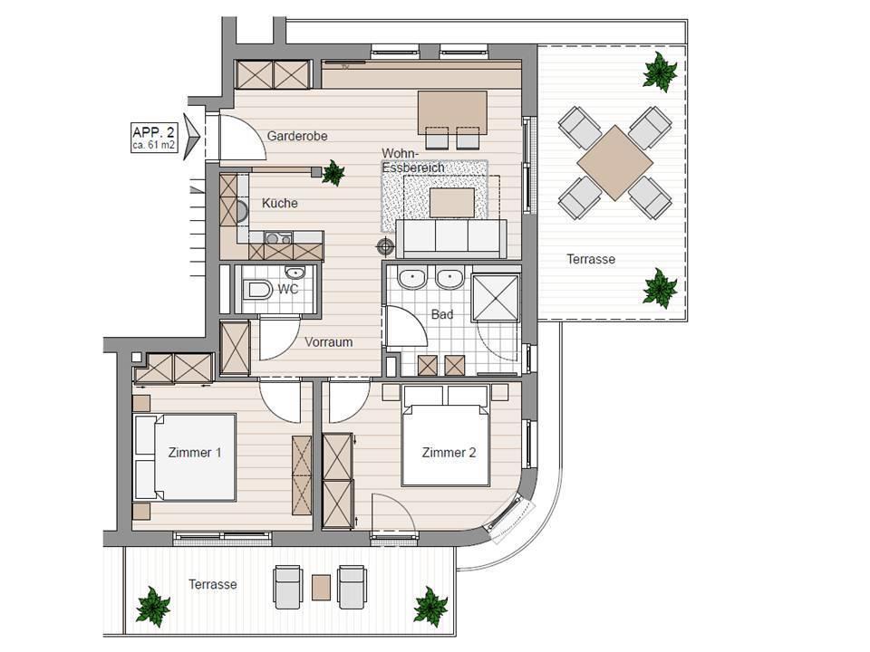Steinberghaus Apartments Leogang Rom bilde