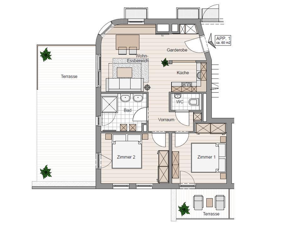 Steinberghaus Apartments Leogang Rom bilde